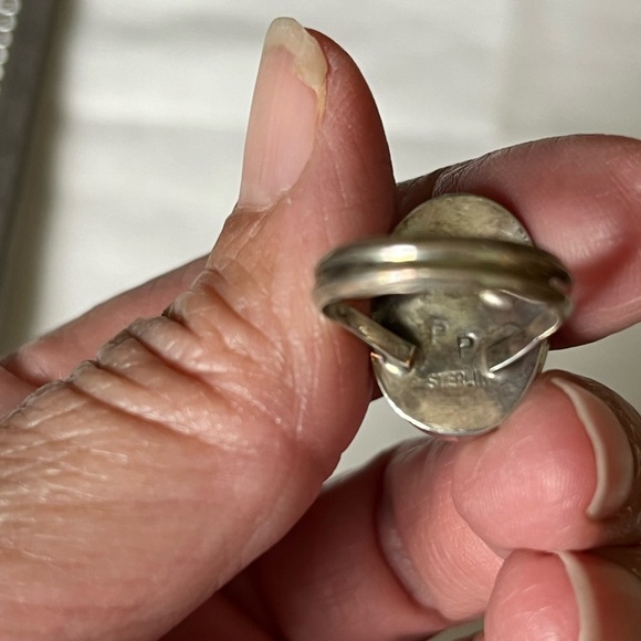 Navajo Charoite and Sterling Artist Marked  PP Ring Sz 5.5 EUC - Picture 11 of 11